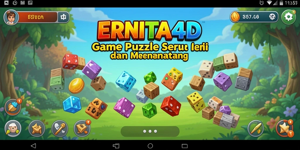 Tampilan gameplay ERNITA4D yang menarik dengan berbagai teka-teki.