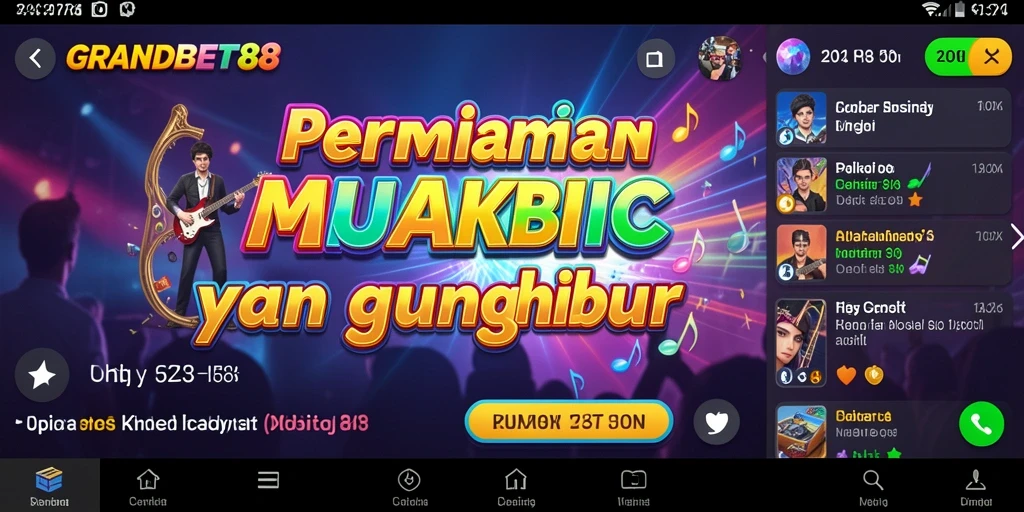 Tampilan gameplay yang menarik dari GRANDBET88, menampilkan pengalaman musik yang menyenangkan.
