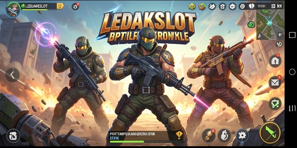 Screenshot gameplay LEDAKSLOT menampilkan aksi pertempuran seru dan strategi taktis.