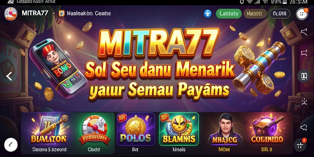 Tampilan gameplay menawan dari MITRA77 dengan tema Slot yang menarik.
