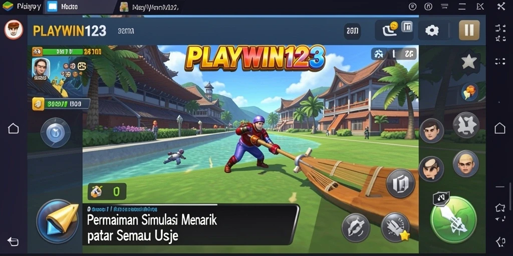 Tangkapan layar dari gameplay <strong>PLAYWIN123</strong> yang memperlihatkan aksi seru dan interaksi karakter.