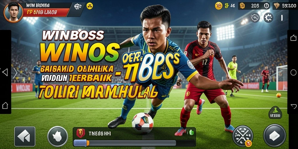 Screenshot gameplay WINBOSS menampilkan aksi olahraga yang mendebarkan.