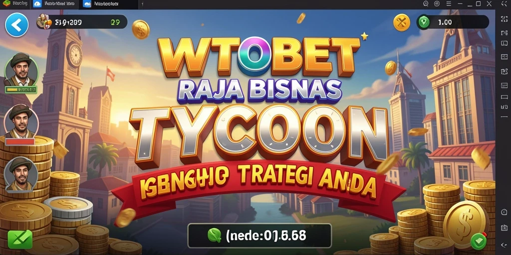 Tampilan gameplay <strong>WTOBET</strong> yang menunjukkan manajemen bisnis yang strategis.